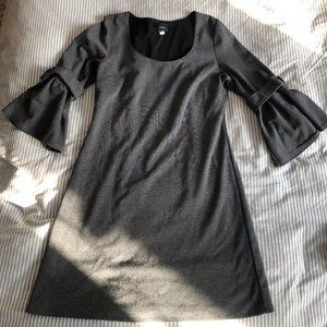 Spense 3/4 Bell Sleeve Gray Mini Dress Size 8